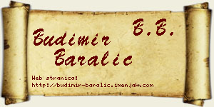 Budimir Baralić vizit kartica